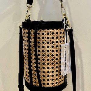Tommy Bahama Rattan Bucket Bag NWT